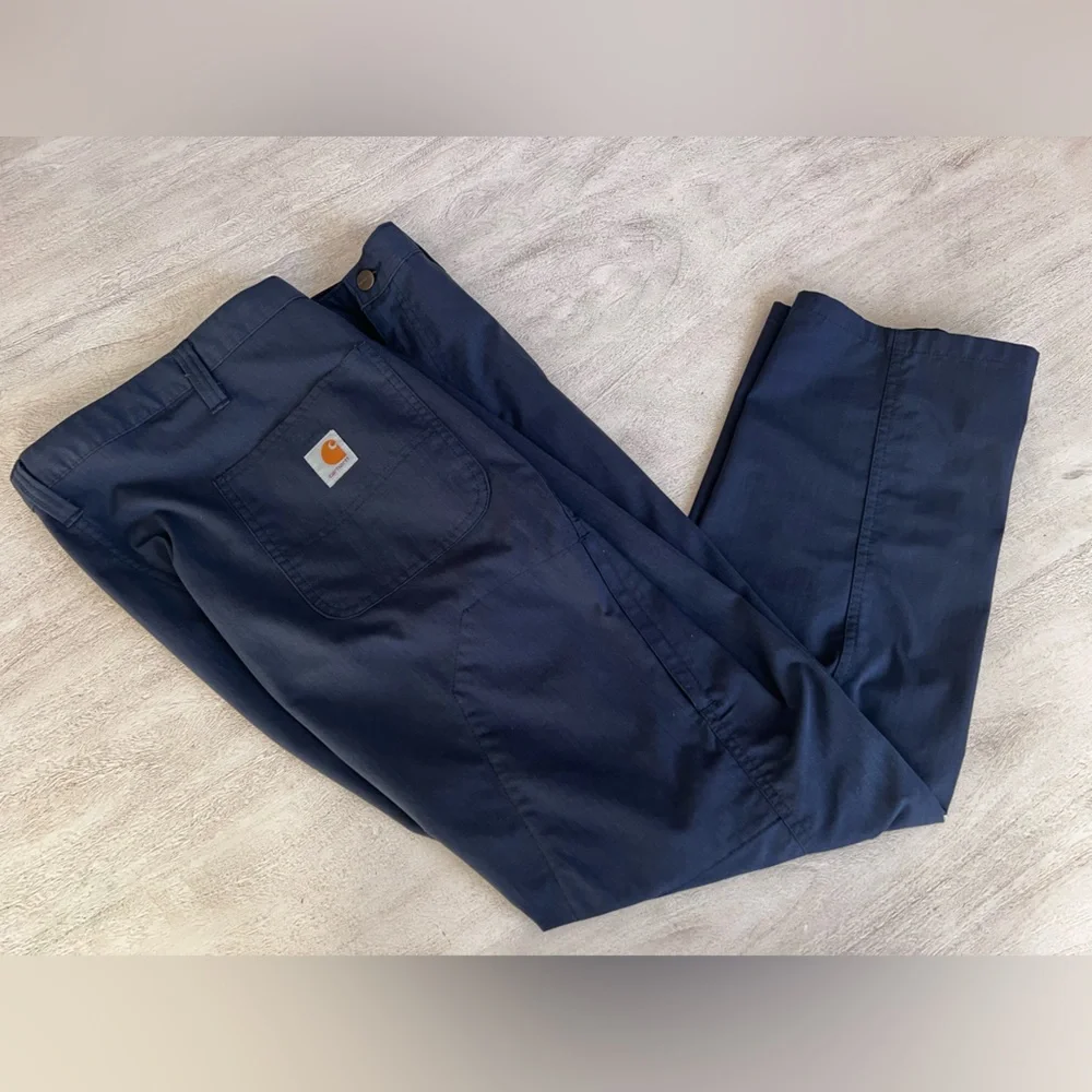 Carhartt Men's Navy Relaxed Fit‎ Straight Leg Cotton-blend Pants - 40x32 38x32